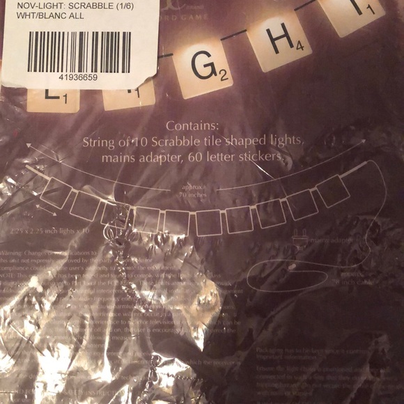 Scrabble letter string lights - Picture 2 of 6